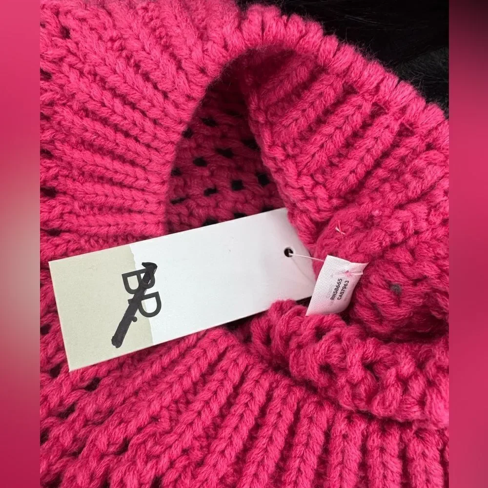 3/$20 BP - Pink Knot Baggie  Beanie NWT